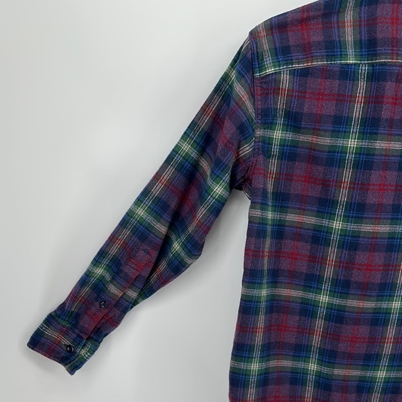 Abercrombie & Fitch Casual Blue and Red Plaid Flannel Shirt Size XSmall - Picture 11 of 11